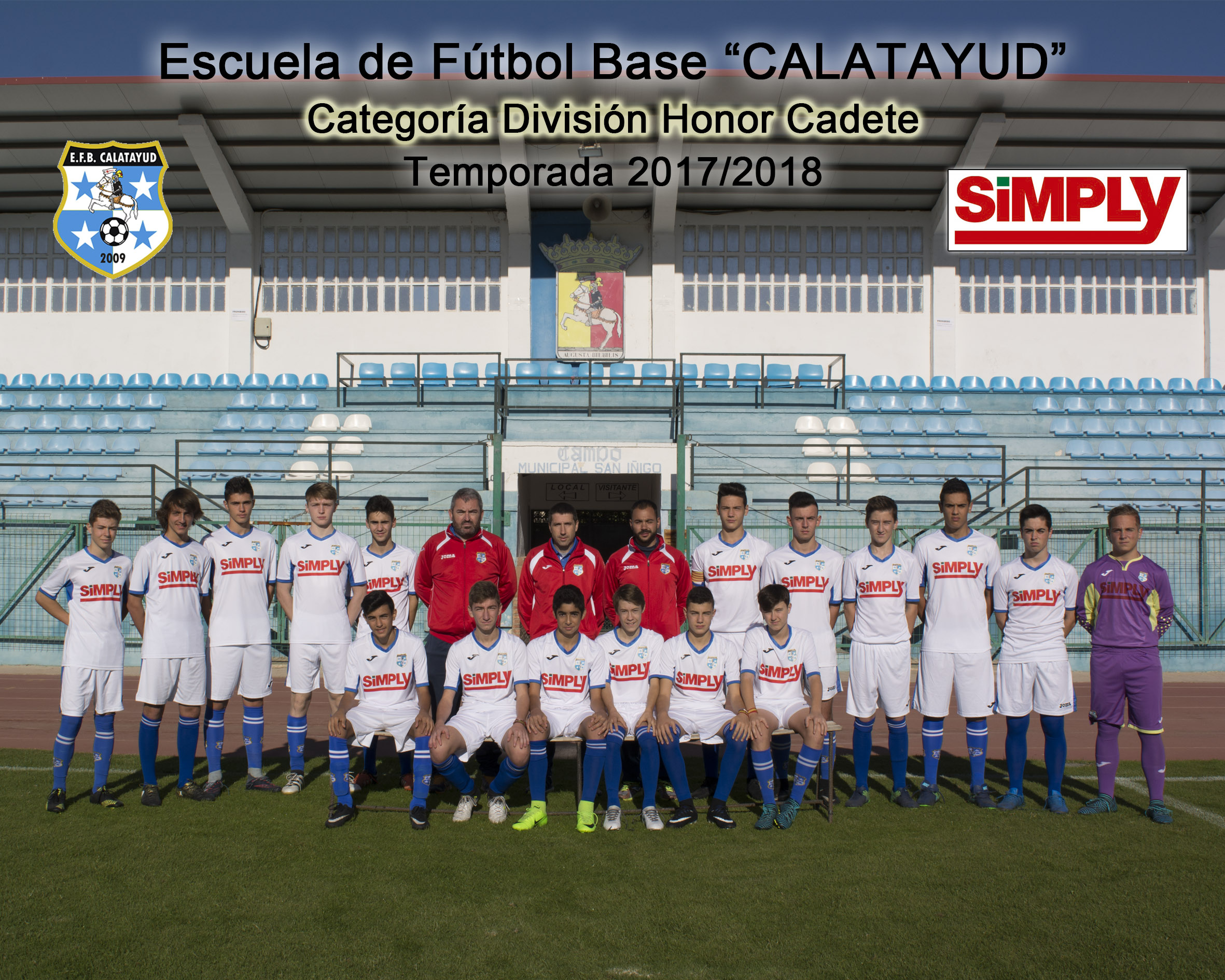 Equipo CADETE DIVISIÓN DE HONOR Temporada 2017/2018